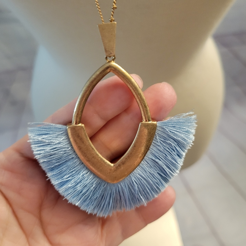 Long Pendant Chain Necklace 32" Long